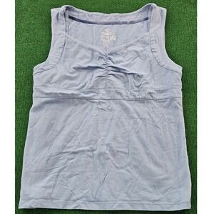 Made for Life Light Blue Tank Top Sleeveless Casual Ruched Women's Size L